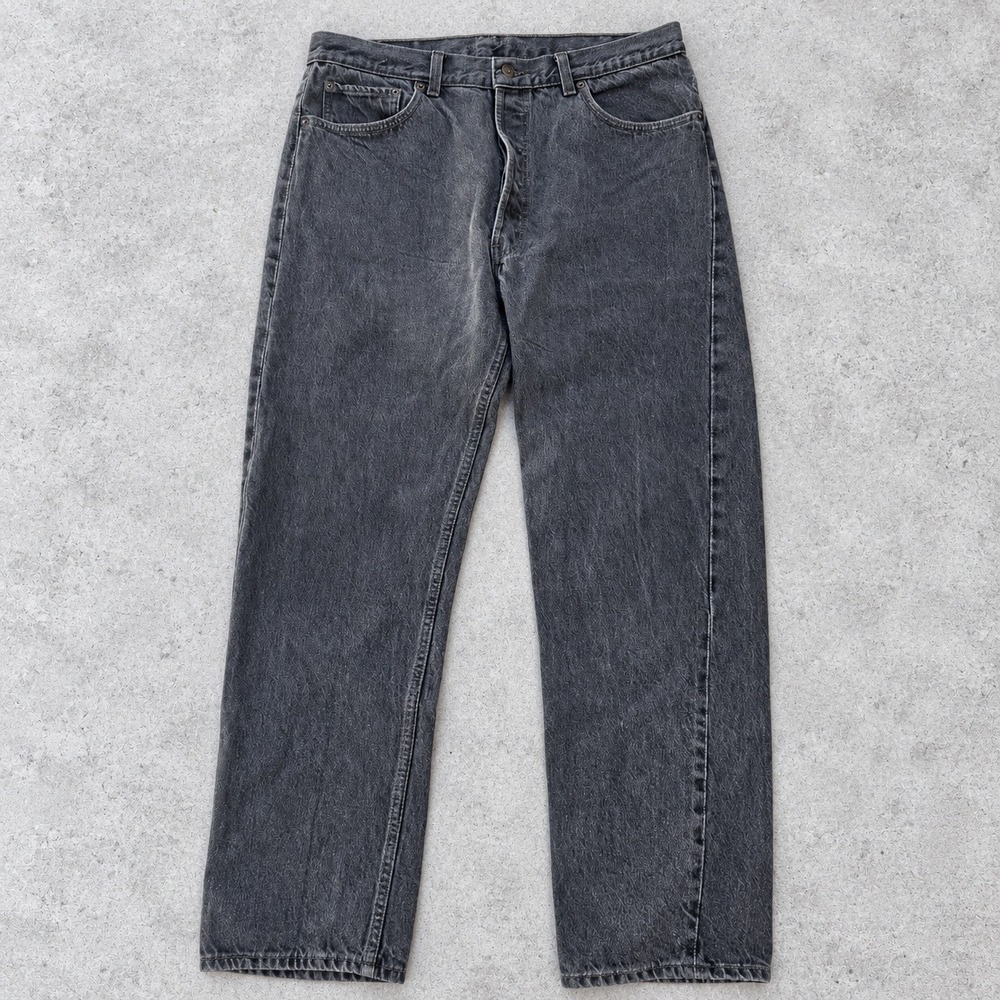 Vintage Levis 501 Faded Black Gray Jeans Mens 34x30 Made in USA 90s